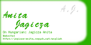 anita jagicza business card